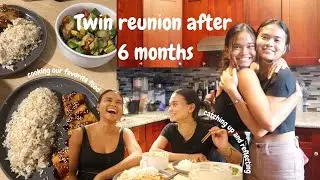 Twins Reunited after 6 months!! ll Cooking and catching up ft. vegan tofu katsu recipe