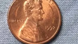 LINCOLN ZINC PENY - 1992 DDO/ DDR ERROR