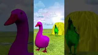 Paint Animals Rooster Goose Dog Gorilla Cow Elephant #shorts  #crossingfountain #paintanimals