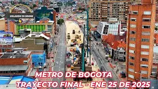 VOLANDO EN DRONE 4K - METRO DE BOGOTA  TRAYECTO FINAL   BOGOTA ENERO 25 DE 2025