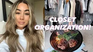 VLOG: full face of ELF makeup, closet organization, secret family recipe! Julia and Hunter