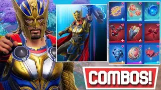 *NEW* BEST THOR ODINSON SKIN [GODS OF THUNDER PACK] COMBOS! | Fortnite
