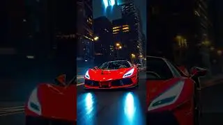 🔥 Jet vs Ferrari: Neon City Showdown at Midnight  🔥🏎️✈️