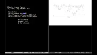 REPLs in strange places: Lua, LaTeX, LPeg, LPegRex, TikZ (@ EmacsConf 2023)
