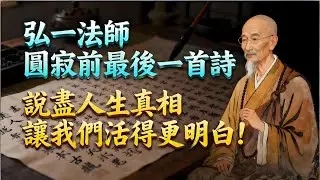 弘一法師圓寂前最後一首詩，說盡人生真相，讓我們活得更明白！#人生哲理 #生活經驗 #人生智慧