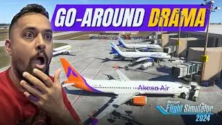 Insane Air Traffic + Go-Around + Butter Landing | Akasa Air Pune → Bangalore | MSFS 2024