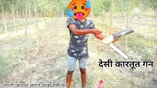 देसी कारतूत गन || Desi Handicraft Gun || Jungali Janwar Bhagane Wala Desi Gun