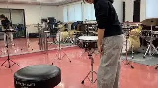 新年初ドラムレッスン　ロール打ち　紗和　えんどうさな