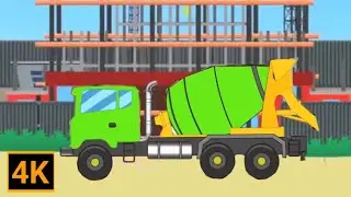Cement Mixer + more utility cars | Graphic videos | Formation And Uses | Toy vehicles 