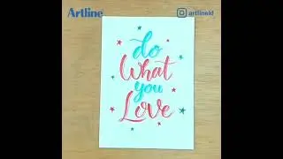 Lettering With Artline Supreme Fine Pen And Artline Supreme Brush Pen