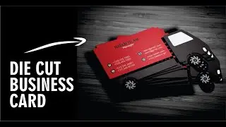 Die-Cut Business Cards Layout Template - Learn Coreldraw With Ahsan Sabri