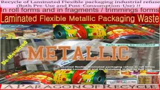 Recycle proposal of nonrecyclable laminated metallic packaging film waste