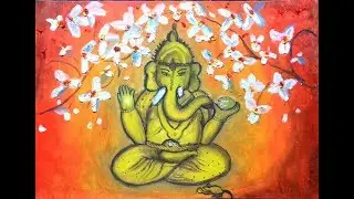 Ganesh -  - Oil Pastel Painting Lesson