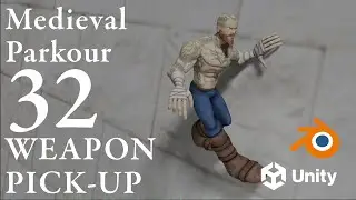 Medieval Parkour - Game Development - 32 - Pick Up Weapon - Quit Button - Unity