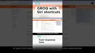 Groq API integrated with SIRI shortcuts #groq #ai #voice #fastresponse #mixtral-8x7B