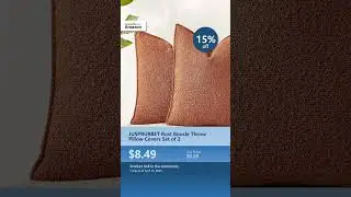 JUSPRURBET Rust Boucle Throw Pillow Covers Set of 2