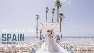 Destination Wedding at Le M&eacute;ridien Tarragona Spain | Indian Beach Wedding | Natasha and Reagan