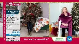 Warm   Cozy Plush to Sherpa Throw and Pillow Set