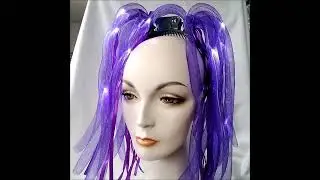6 Pack Flashing Blinking Noodle Head Band LED purple light up party favors stage