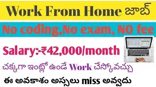 🥳Permanent Work From Home జాబ్||no coding, No exam, NO fee||ఇంట్లో కూర్చుని work చేస్కోండి