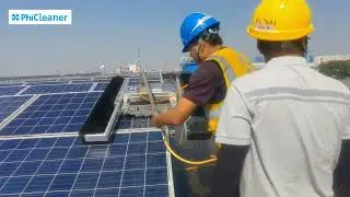 🌹【How to move robot and manage water hose】#PhiCleaner #rooftopsolarpower #solarcleanrobot #pvclean