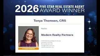 Tonya Thomsen Five Star Award Winner - 2026