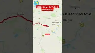 20824 Ajmer Jn To Puri Train Route #shorts #trainroute #train #ajmer