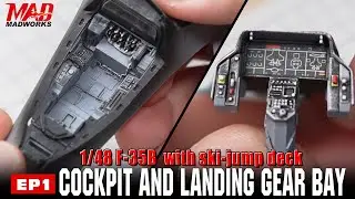 Tamiya F-35B Lightning II 1/48 Build | EP-1 Cockpit, Landing Gear Bay & Ski-Jump Deck