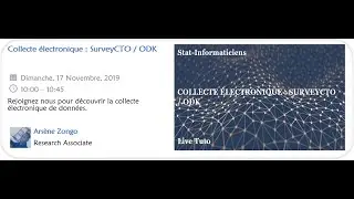 Live-Tuto 7 : Collecte électronique :  ODK / SurveyCTO