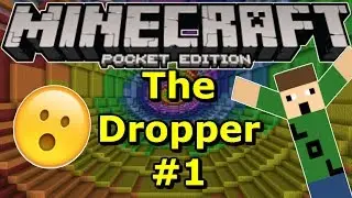 Minecraft PE 1.0.5 The Dropper Map Remastered (Minigame Map)- Easiest Dropper Levels? #1