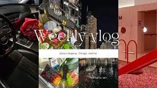 VLOG : GOING TO CHICAGO , FIRST TIME AT THE ICECREAM MUSEUM, GROCERY SHOPPING  💕🍦