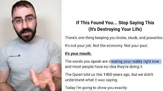 If This Found You… Stop Saying THIS (It's Destroying Your Life)