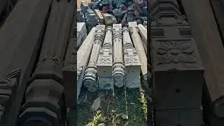 Chettinad Stone Pillars & Wooden Pillars Available.Whatsapp - 84898 29721 #pillars #woodcarving