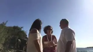 Wedding vows video in Hawaii Shipwreck Beach
