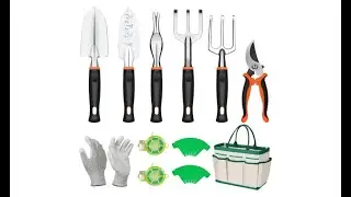 COSYLAND Garden Tools Set 12 Pieces Gardening Hand Tool Kit, Durable Storage Tote Bag - Overview