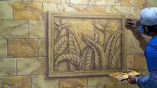 Cara Membuat Motif Batu Alam dan Relief Taman Biar Seperti Asli !! Garden Natural Stone Relief Motif