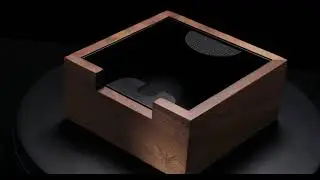 Wooden Espresso Knock Box Walnut Dump Bin for Coffee Grounds Disposal
