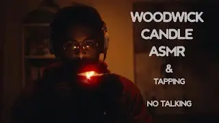 asmr fire crackling sounds (woodwick candle) & glass tapping | no talking | #fireasmr #asmr