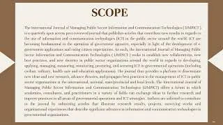 International Journal of Managing Public Sector Information and Communication Technology (IJMPICT)