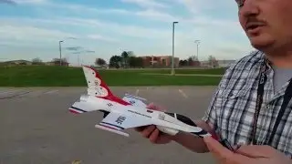 Вечерний полёт Horizon Hobby UMX F-16 после светодиодной модификации 1 из 3 - 180 мАч 2S 25C Nanotech