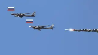 2 Minutes Ago! Russian Tu-95 Heavy Bomber was destroyed by a surface-to-air missile.