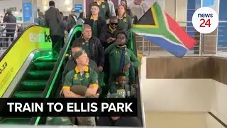 WATCH | Rugby fans flock to Ellis Park by rail for Boks' showdown with the Wallabies