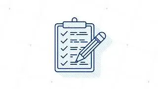 Online survey, checklist, questionnaire icon. Feedback business. Motion graphics.