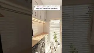 Client finally sees the potential in their laundry and bathroom #bathroom #walkthrough