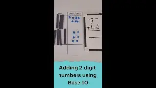 Adding 2 digit numbers using Base 10 #shorts #maths4kids  #maths #addition