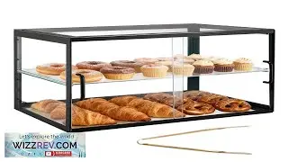 VEVOR Bakery Display Case 2 Tier Commercial Countertop Pastry Display Case Clear Acrylic