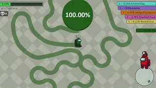 Amogus.io [Paper.io 2] Map Control: 100.00% Among Us