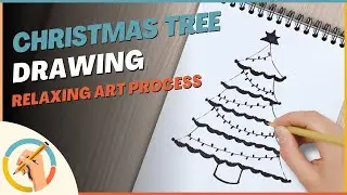 Christmas Tree Drawing | Relaxing Art&nbsp;Process 🎄