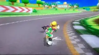 MKWii #46 - Luigi Circuit (Yoshi - Nitrocycle)