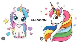 Let's draw unicorn easy drawing for kids 